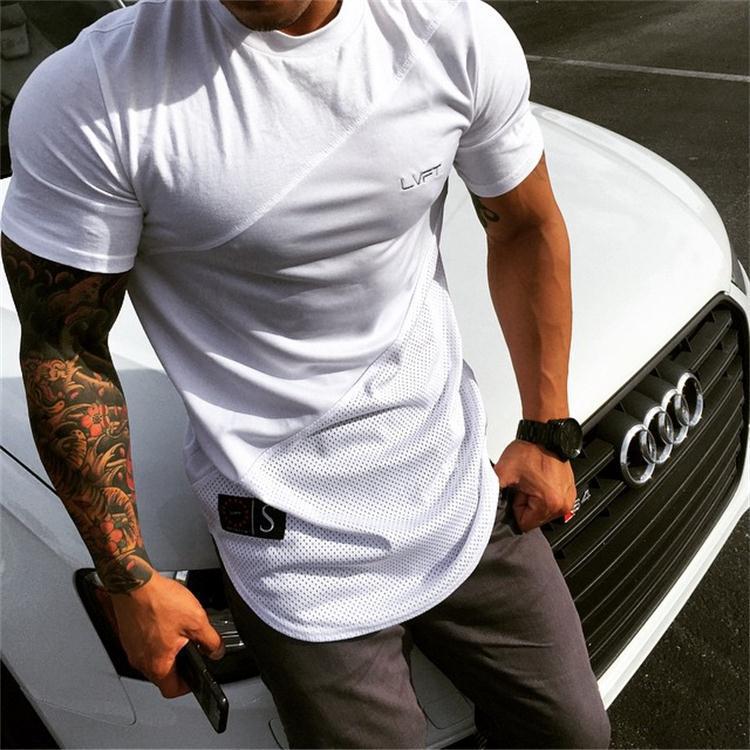 LVFT Muscle Fitness Short-Drying Mens Training Suit Brother Running Summer Thin Style Quick-Sleeved 