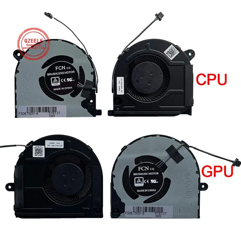 IiLaptop cpu/Gpu พัดลมระบายความร้อนสําหรับ Dell Vostro V7500 7500 7501 YND40 KGH4R 023.100JS.0011 BN