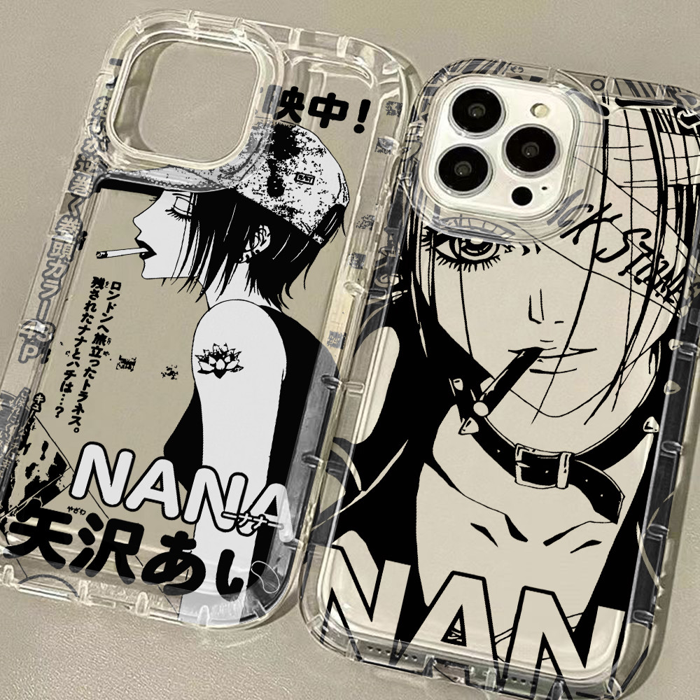 การ์ตูน Rock Tattoo สาว NANA สําหรับ Apple iPhone 17 Air 16 15 14 13 12 Mini 11 Pro Max X XR XSMAX 8 7 Plus ถุงลมนิรภัย Anti-drop Soft Clear Cover