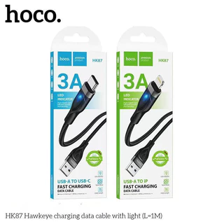 HK87 สายชาร์จมือถือ IP/Type-C ความยาว1เมตร ยีห้อHOCO แท้