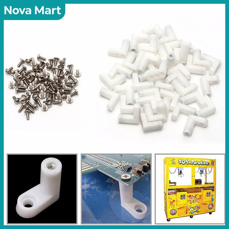 NOVA Mart 10ชุดขาติดตั้ง PCB ชนิดติดตั้งกับสกรูสำหรับเมนบอร์ดโฮสต์แบบตายตัวตัวยึดมุมด้านขวาตัวยึดขาติดตั้งอุปกรณ์ในสต็อก