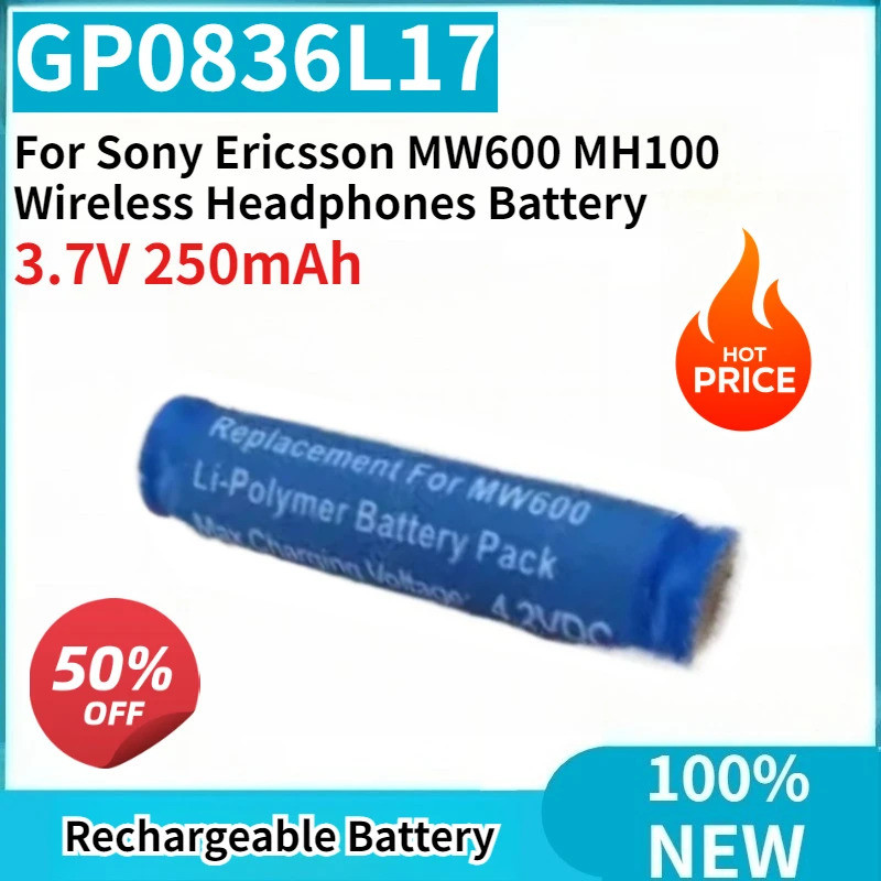 ความจุสูง GP0836L17 3.7V 250mAh เปลี่ยนแบตเตอรี่สําหรับ Sony Ericsson MW600 MH100 หูฟังไร้สายแบตเตอร