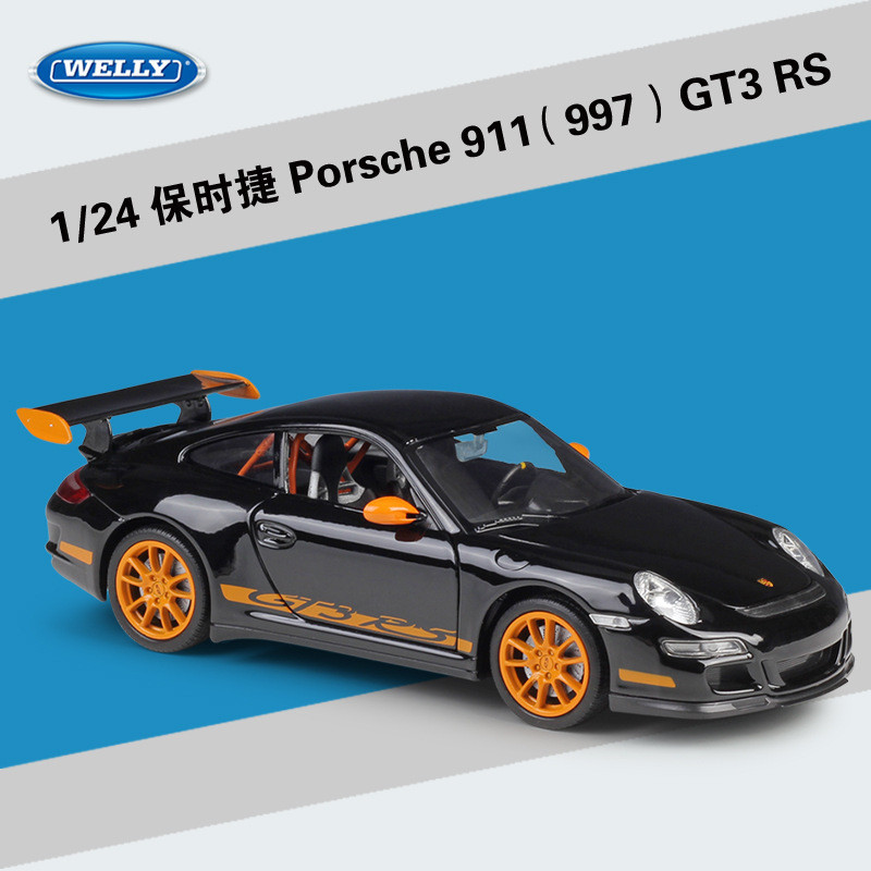 Willie WELLY1: 24 Porsche 911GT3 RS (997) รถสปอร์ตจําลองรถโลหะผสมรุ่นเครื่องประดับ