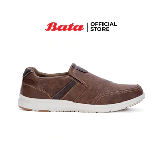 Bata บาจา รองเท้าลำลอง รองเท้าคัทชูผู้ชาย รองเท้าหุ้มส้น มีMemory Foam สำหรับผู้ชาย รุ่น Iand สีน้ำตาล 8514040