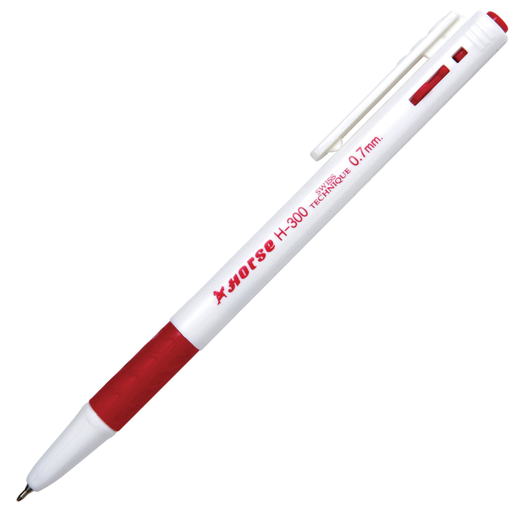 Horse ปากกาลูกลื่น รุ่น H-300 สีแดง 0.7 มม.*