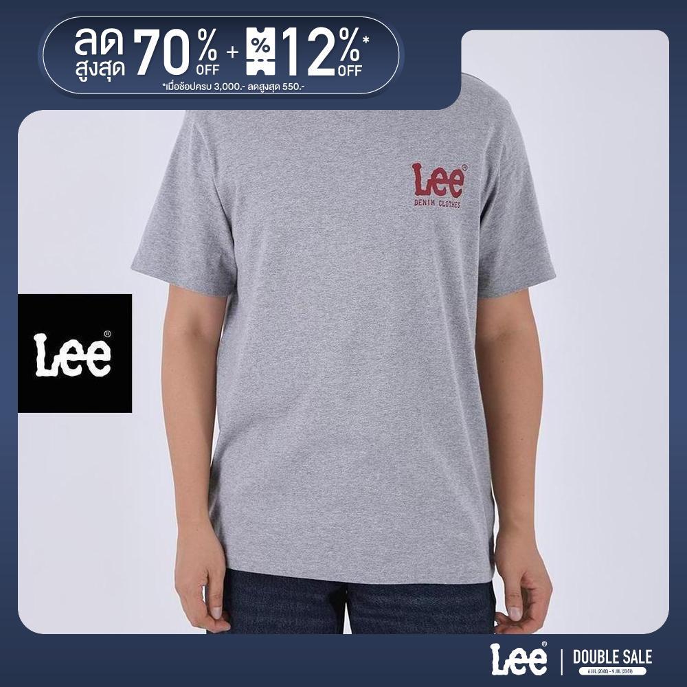LEE เสื้อยืดแขนสั้นผู้ชาย รุ่น LE S326MTSSF21 สีเทา