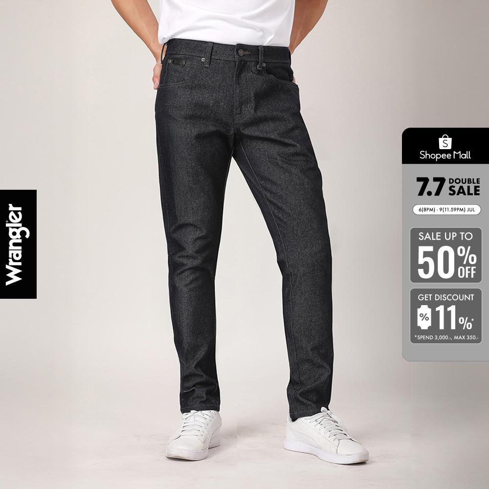WRANGLER กางเกงยีนส์ผู้ชาย เอวกลาง ทรงตรง ทรง Texas Taper รุ่น WR F525MTEPF50 สียีนส์ผ้าดิบ