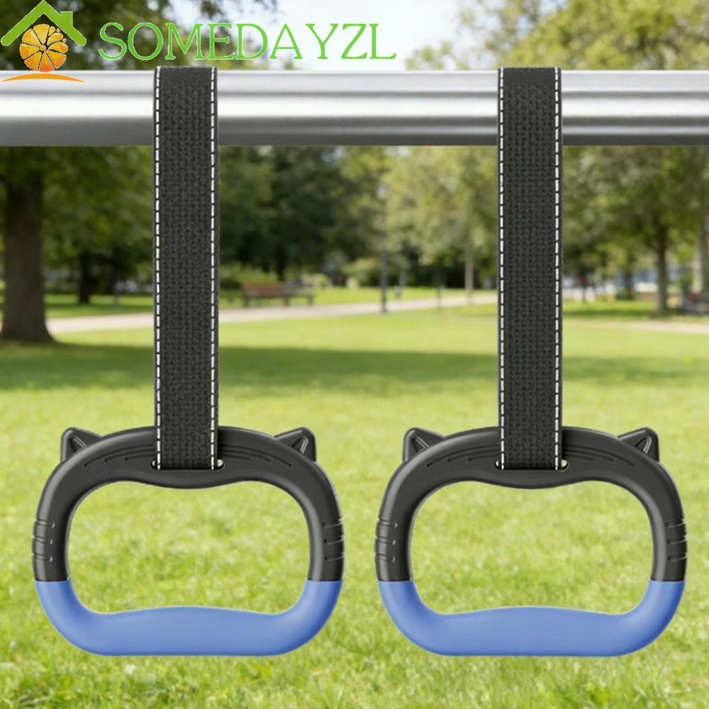 SOMEDAYZL Gymnastic แหวน, พร้อมสายรัดทนทาน Pull Up Bar, ออกกําลังกาย Gea Arm Strength Non-Slip สายรัดปรับได้ฟิตเนสแหวนออกกําลังกายฟิตเนสการฝึกอบรม