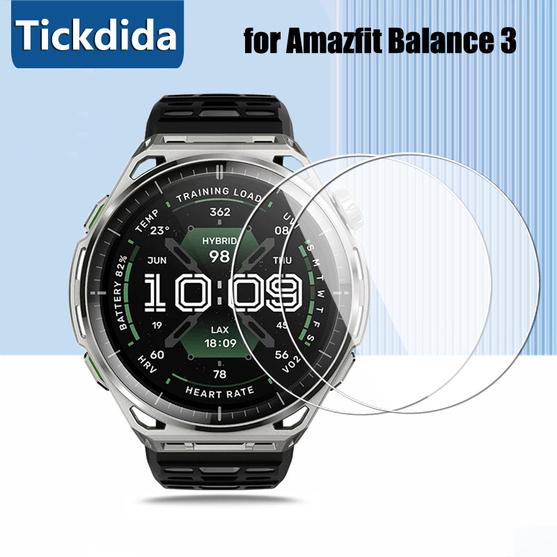 กระจกนิรภัยสําหรับ Huami Amazfit Balance 3 ฟิล์มกันรอยหน้าจอสําหรับอุปกรณ์เสริม Amazfit Balance 3