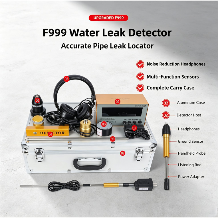 Rhubarb F999M/999E/999L/999K Dark Tube Leakage Detection ท่อร้อนและเย็นจุดรั่ว Locator
