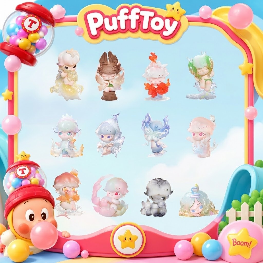 POPMART DIMOO Natural Shape Series Mystery Box ฟิกเกอร์ของเล่น