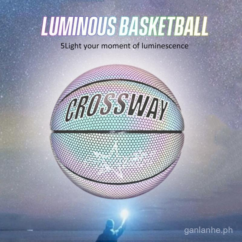 Crossway แฟชั่น Night สะท้อนแสงส่วนบุคคล Holographic บาสเกตบอล PU หนัง Street 7 บุคลิกภาพ Cool Sport
