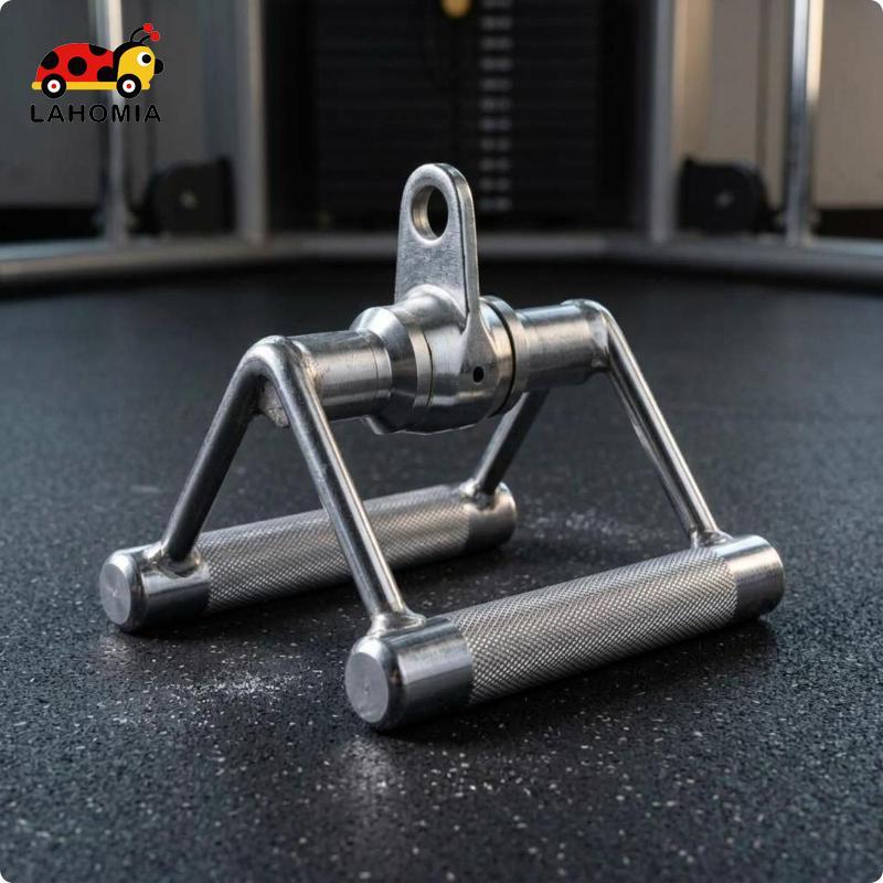 [Lahomia] อุปกรณ์ออกกําลังกายจับสปริงเหล็กยิมจับสิ่งที่แนบมา Ergonomic V Bar Grip สําหรับ Lat Pulldo