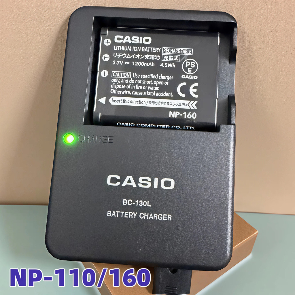 เหมาะสําหรับ Casio ZR10/15/20/50/55/60/65/70 กล้อง NP-110/160 แบตเตอรี่ + เครื่องชาร์จ