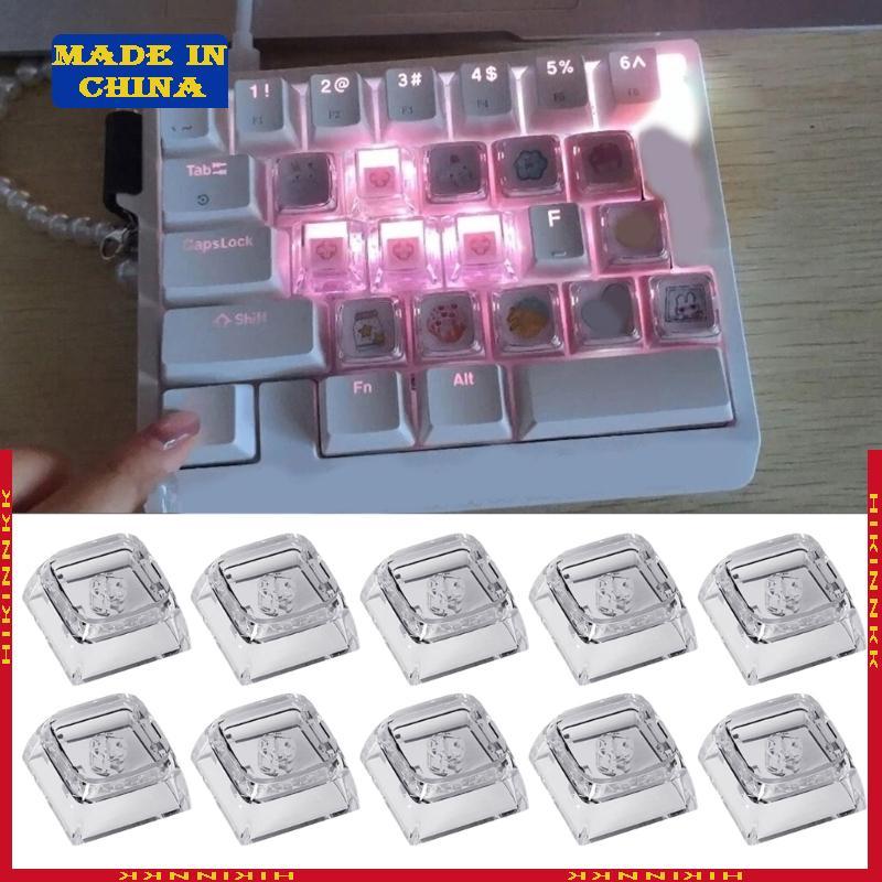 HIK 10 ชิ้น Creative Keycap XDA Profile 1U PC Key Cover สําหรับคีย์บอร์ดแบบกลไก