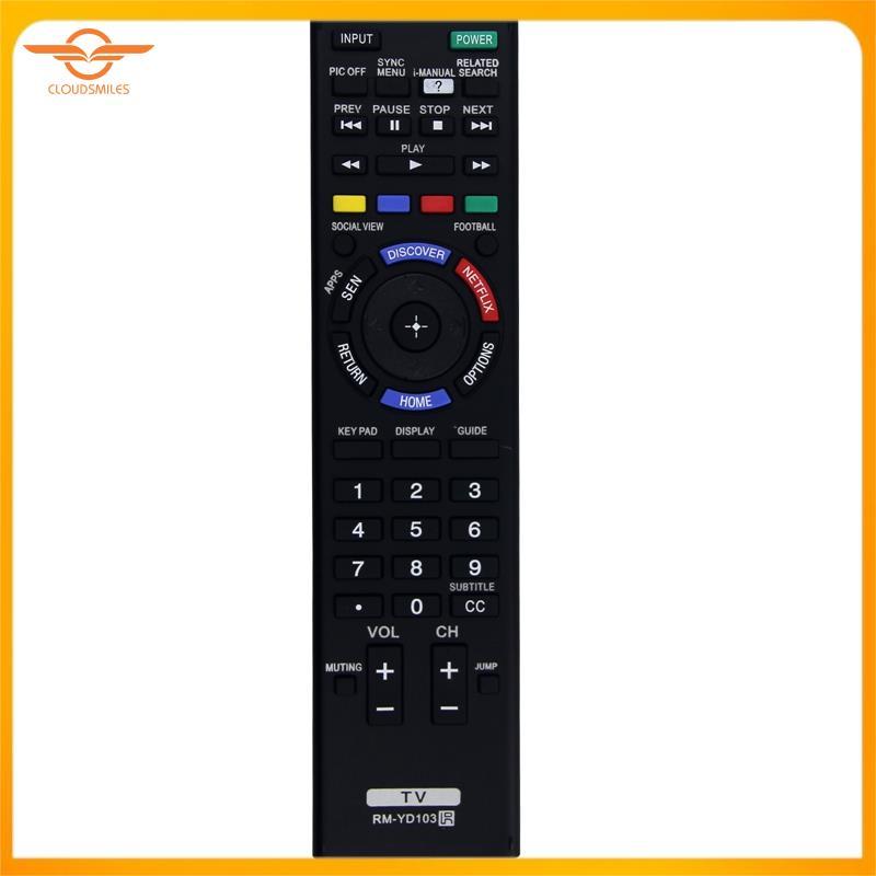 [CloudsMiles] RM-YD103 รีโมททีวีพลาสติกรีโมทคอนโทรลทีวีสีดํา -32W700B -40W580B -40W590B -40W600B -42