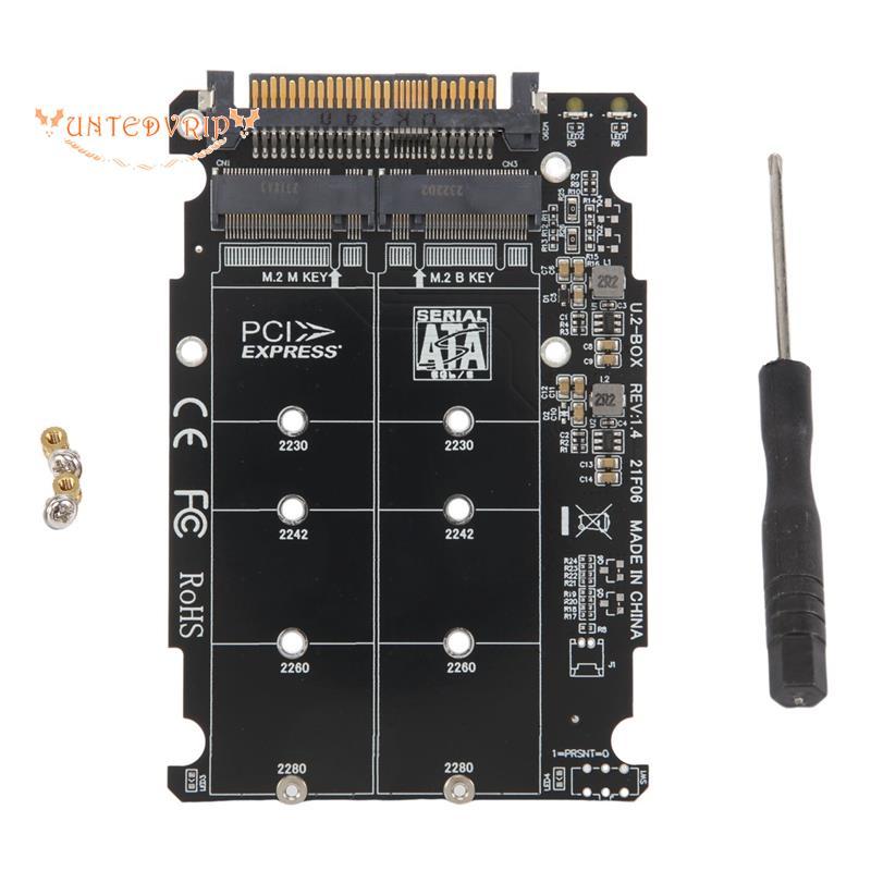 [Quick U]2 in 1 M.2 NVMe SATA U2PCB M.2 NVME SSD Key M Key B SSD ถึง U.2 SFF-8639 อะแดปเตอร์ PCIe M2