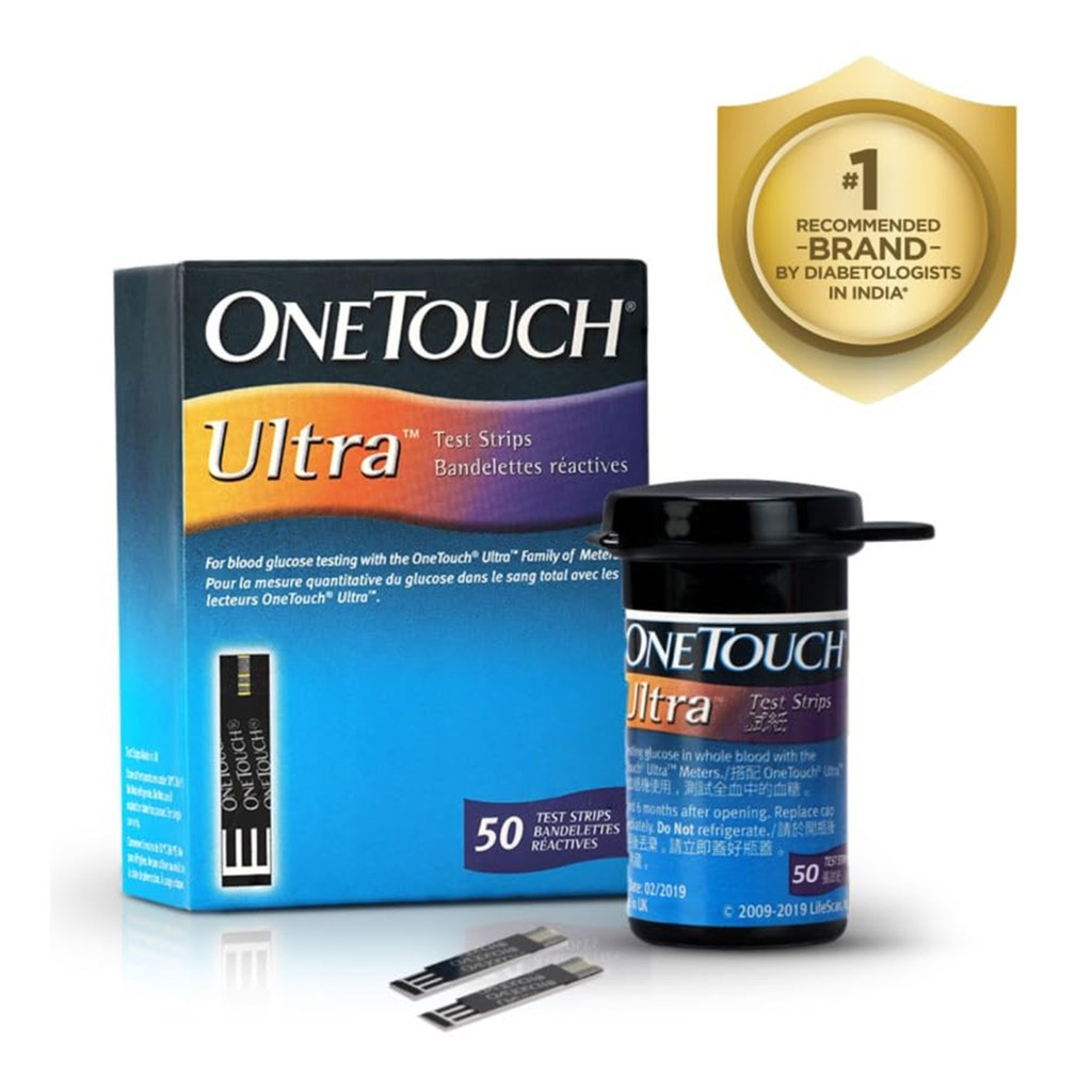 One Touch Ultra Test Strips 25s หรือ 50s หรือ One Touch Ultra Easy Glucometer Machine ครบชุดหรือ One