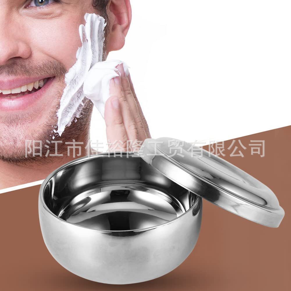 Beard brush, shaving brush, men's wet shaving soap, metal lid shaving bowl, men's shaving tool