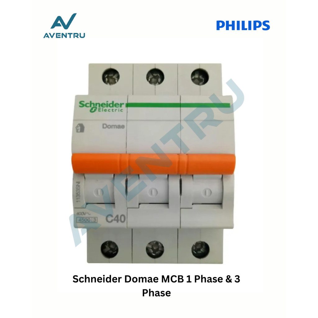 Schneider Domae MCB 1 เฟสและ 3 เฟส
