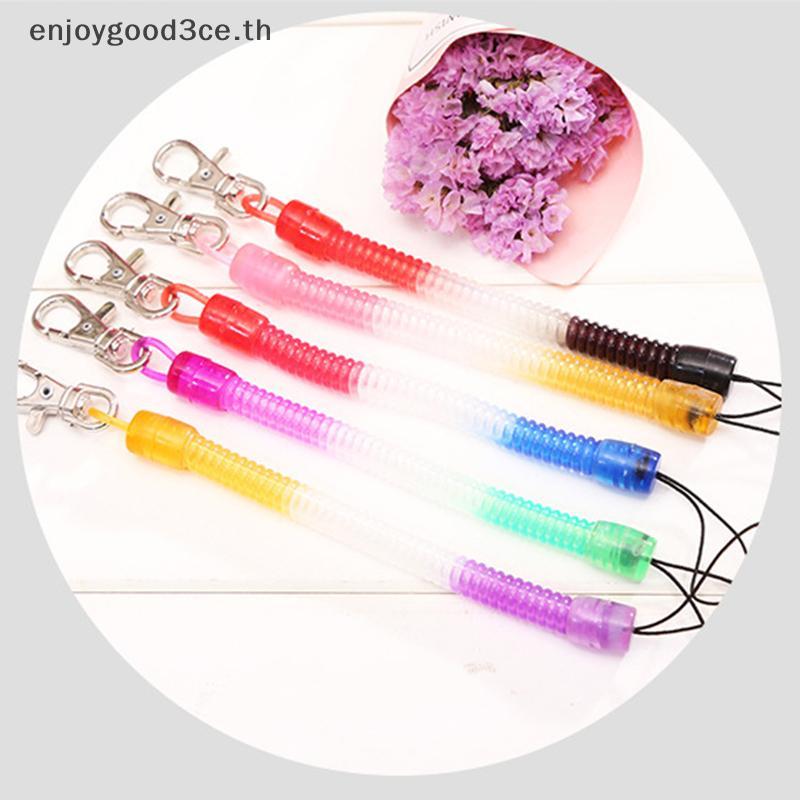 L&Z 1PC Retractable Spring Elastic Rope Security Gear Tool Hiking Camping Anti-lost Phone Keychain F