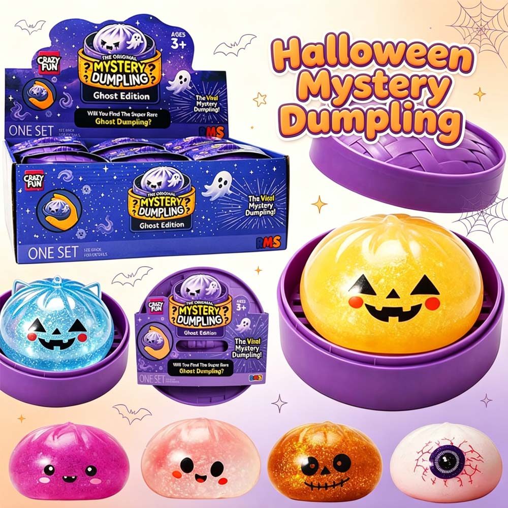 ฮาโลวีนสะสม Mystery Dumpling Squishy ของเล่นฟักทอง Glitter Surprise Blind Pack Party ของขวัญ