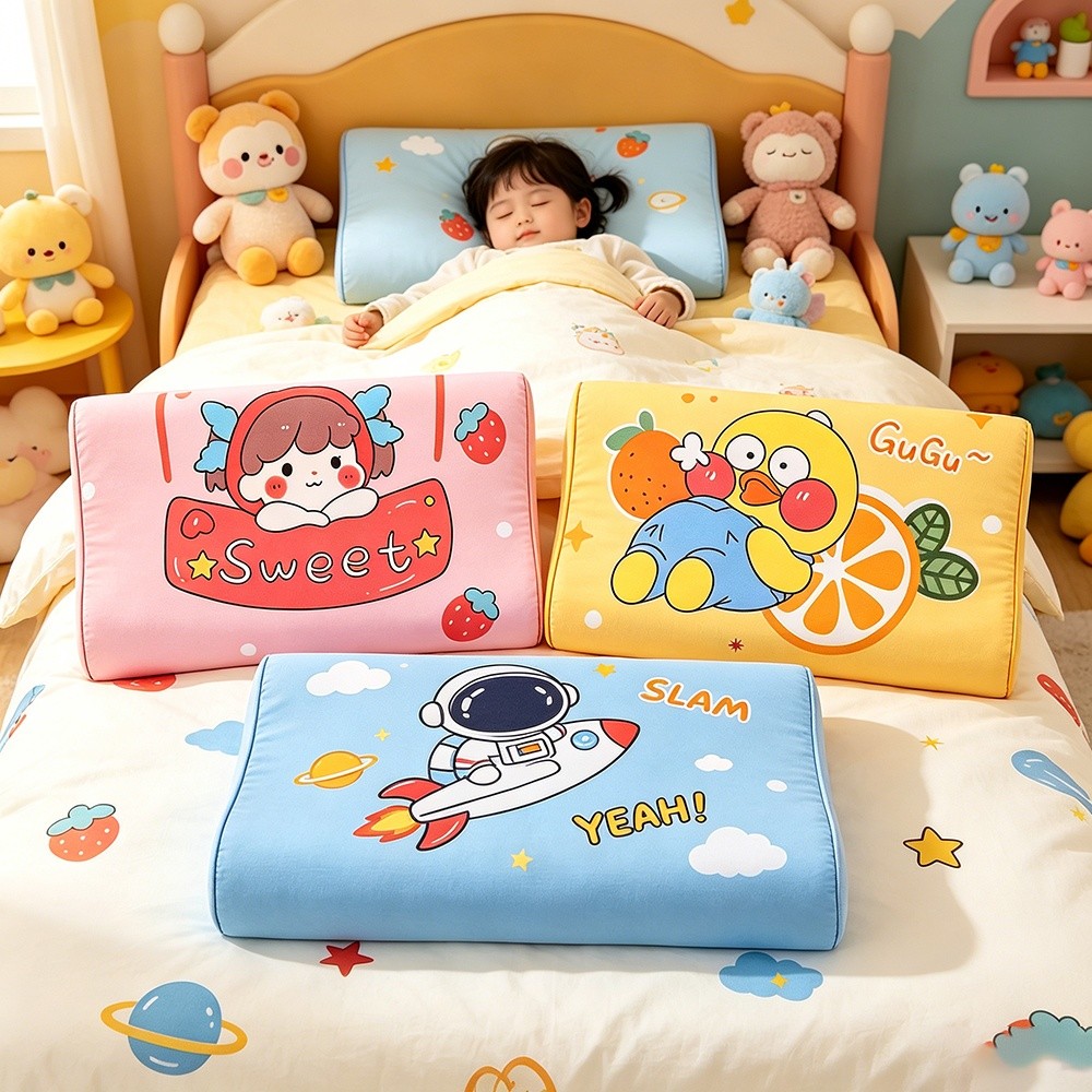 ผ้าฝ้ายแท้ ปลอกหมอนหมอนยางพารา มีซิปปลอกหมอน 30x50 ซม./40x60 ซม.
