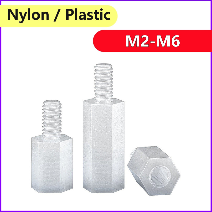 [10-50pcs] ไนลอน M2-M6 แข็งแรง L5-50mm [XMB1]