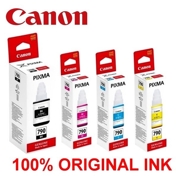 หมึก canon G2010 แท้ CanonGI-790 หมึกเติมแท้ %ใช้กับพริ้นเตอร์อิงค์เจ็ท PixmaG1010G2000G2010G3000G30