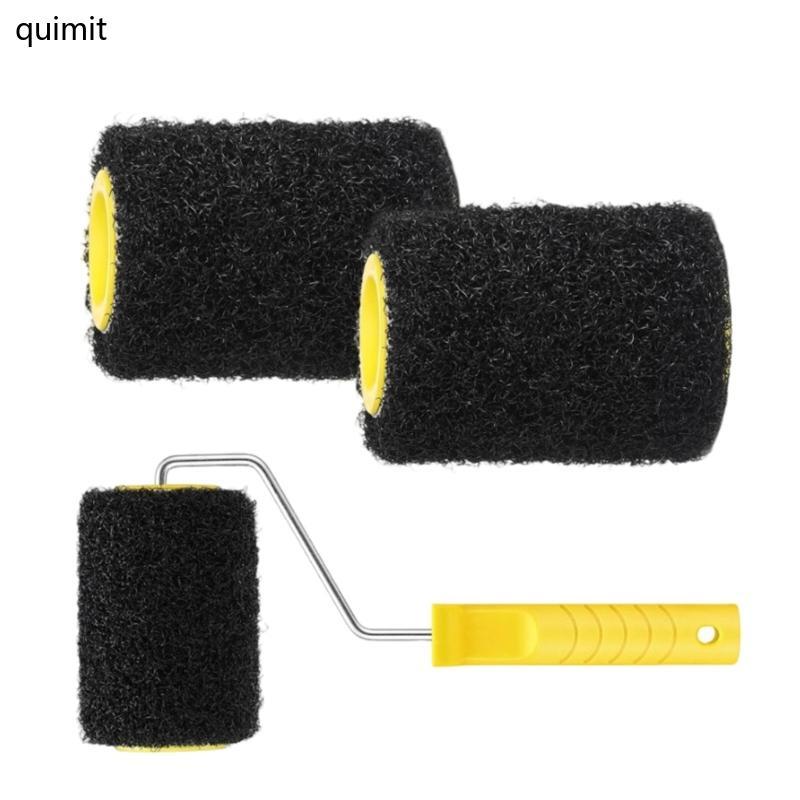 QUIM Paint Roller Brush Paint Roller Set พร้อมกรอบโลหะสําหรับ Easy Wall Texture