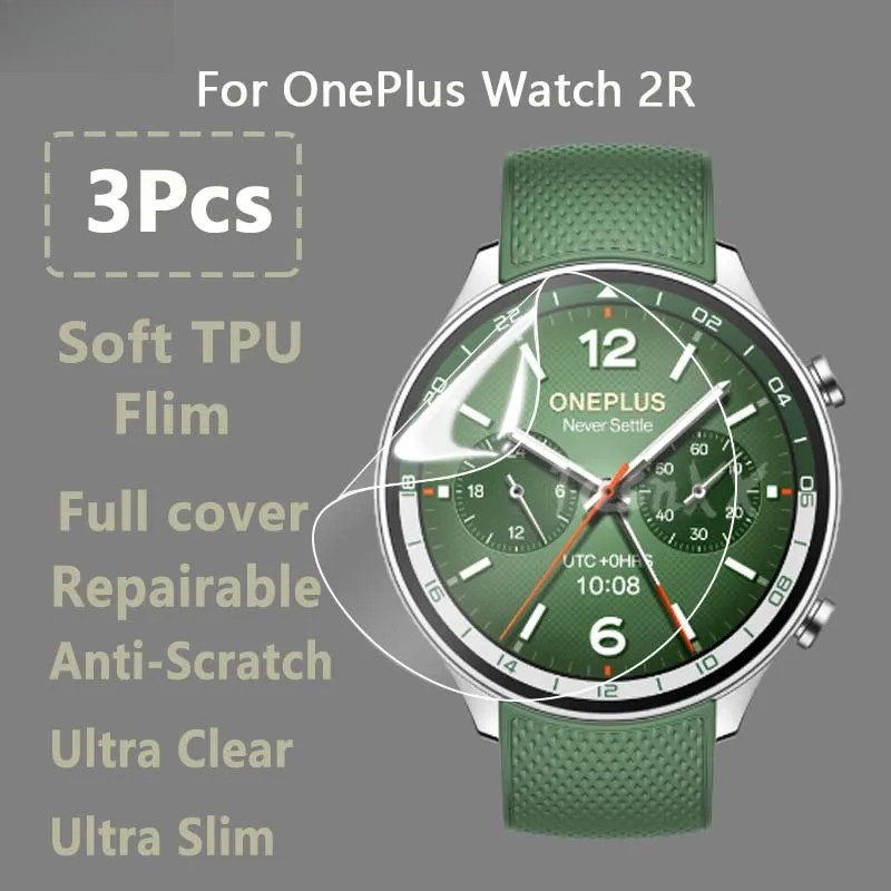 1-3Pcs Full Cover Hydrogel ฟิล์มสําหรับ OnePlus นาฬิกา 4 3 2R 2 47 มม.46 มม.43 มม.ESIM HD Clear นาฬิ