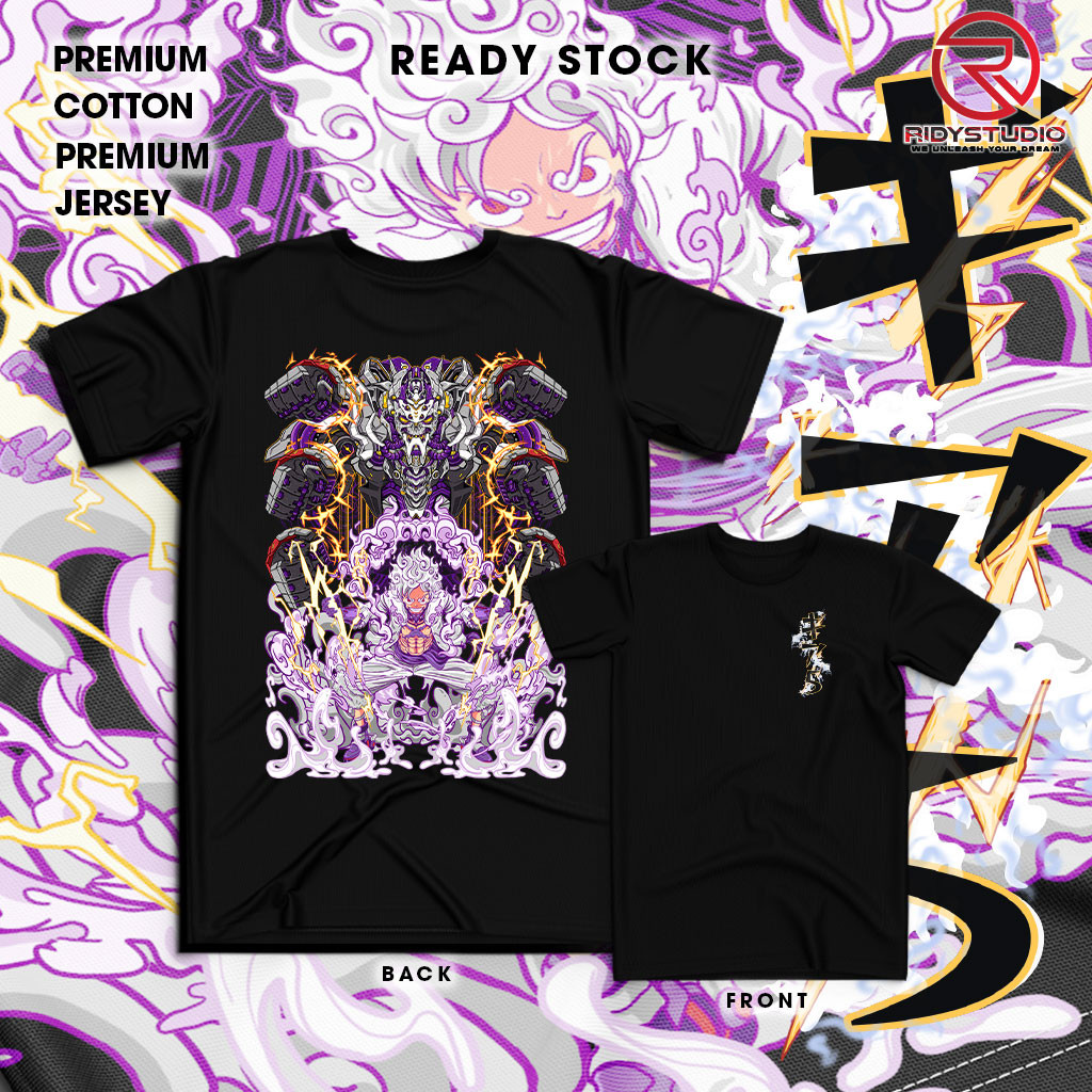 Baju Luffy Mecha Gear 5 One Piece Anime Tshirt Jersey