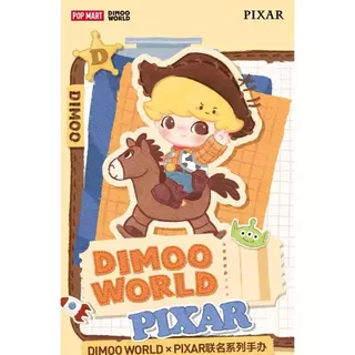 P POPMART POPMART DIMOO WORLD x PIXAR Joint Series ฟิกเกอร์กล่องของขวัญปริศนา