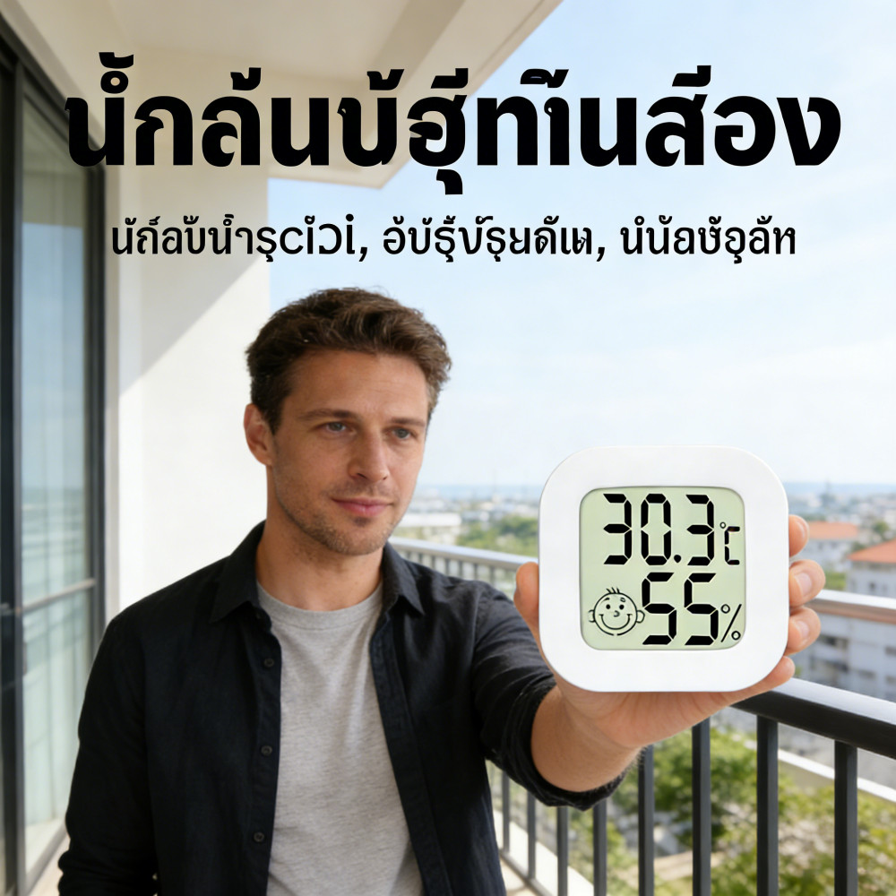 เครื่องวัดความชื้นเครื่องวัดอุณหภูมิจอแอลซีดิจิตอลเครื่องวัดความชื้นในที่ร่มMini อุณหภูมิ Sensor