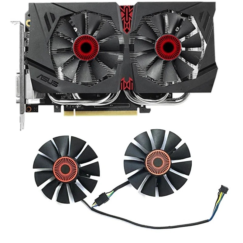 ใหม่ 75MM FD7010H12S T128010SH 4PIN GTX750Ti RX560 GPU Cooler สําหรับ Asus GTX750Ti-OC-2GD5 วิดีโอ K
