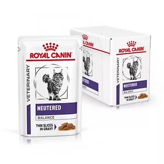 อาหารเปียกประกอบการรักษาโรคไต นิ่ว ท้องเสียแมวและแมวทำหมัน Royal Canin 1 กล่อง บรรจุ 12 ซอง