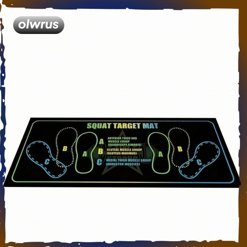 Squat Stance Mat Anti-Slip Squat Training Mat ฟิตเนสเกียร์ Low-Profile พิมพ์เครื่องหมาย