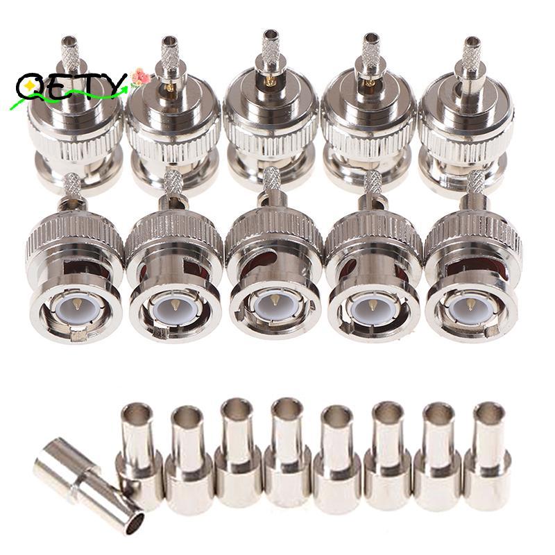 [qetyellow] 10 ชิ้น BNC ชายปลั๊กหน้าต่างจีบ RG316 RG174 RG179 LMR100 สายเชื่อมต่อ TH