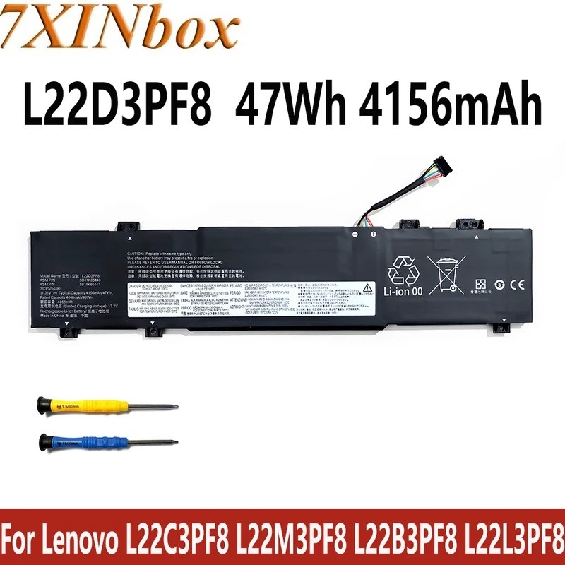 7XINbox L22D3PF8 L22L3PF2 L22X3PF2 11.31V 47Wh 4156mAh แบตเตอรี่แล็ปท็อปสําหรับ Lenovo Ideapad Slim 
