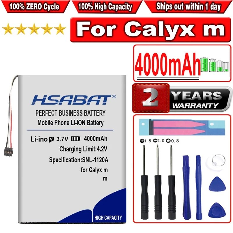 แบตเตอรี่ HSABAT 4000mAh สําหรับ Calyx m