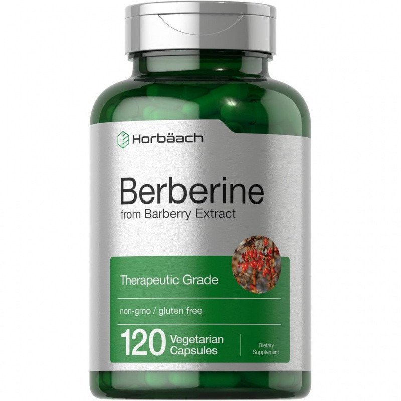 HorbaachBerberineHCL|500มก|120แคปซูล|จากBarberryExtract|เกรดบําบัด|มังสวิรัติ,ไม่ใช่จีเอ็มโอ,ปลอดกลู