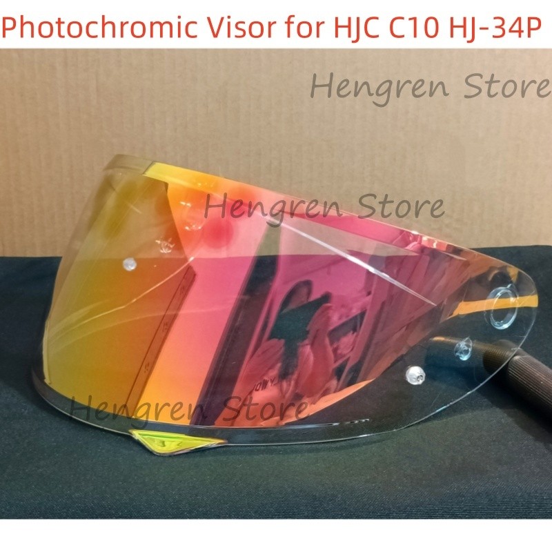 Photochromic Visor สําหรับ HJC HJ-34P HJ 34P C10 เลนส์ Glass Shield Winshield Viewfinder หน้าจอหมวกก
