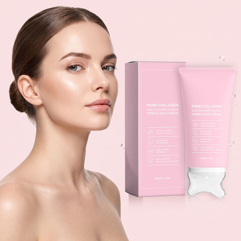 90g PDRN ครีมคอกระชับคอลลาเจนพร้อม Gua Sha – Smooth & Hydrate, ลักษณะเส้นที่นุ่มนวล, อเนกประสงค์