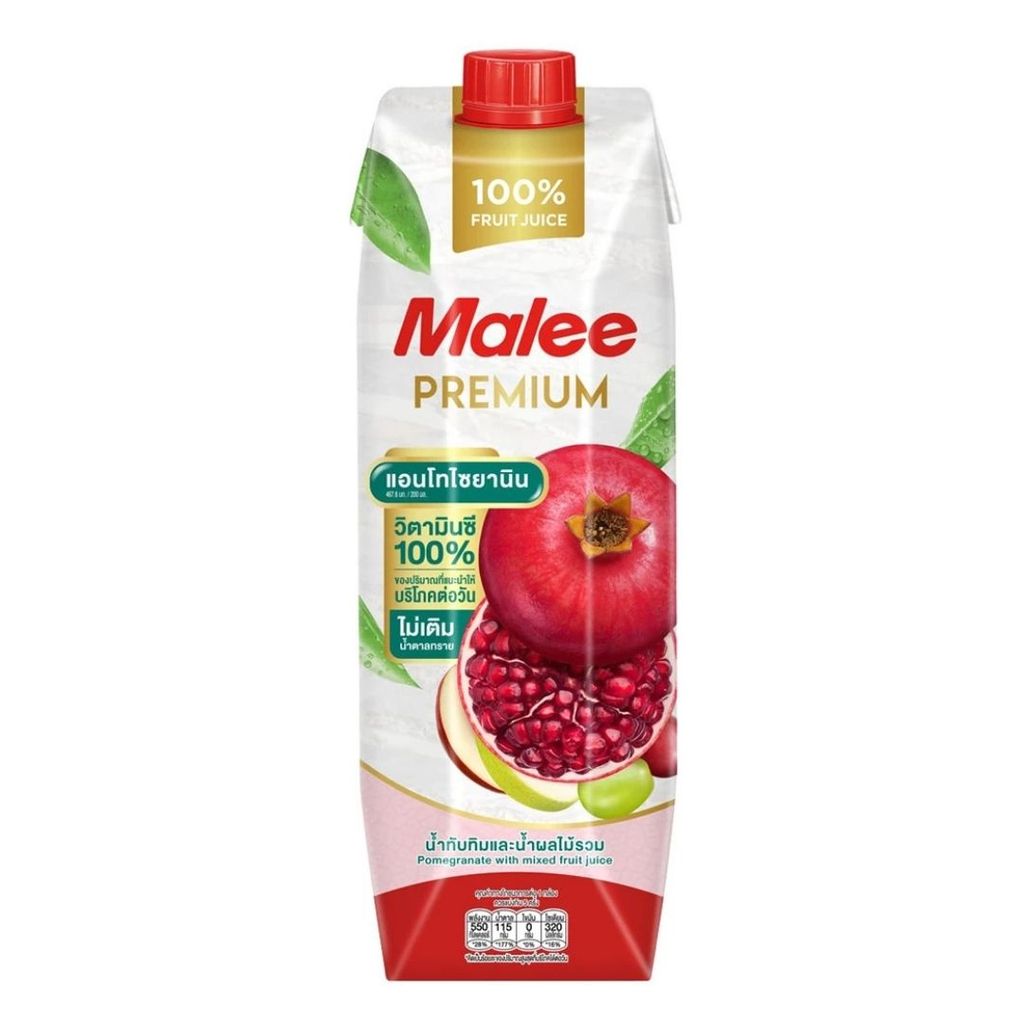 มาลี น้ำทับทิมผสมน้ำผลไม้รวม Malee Pomegranate Mixed Juice 1ltr.