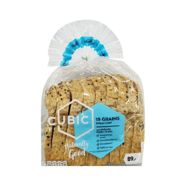 คิวบิก ขนมปังโฮลวีตธัญพืช19ชนิด Cubic 19 Grains 360g.