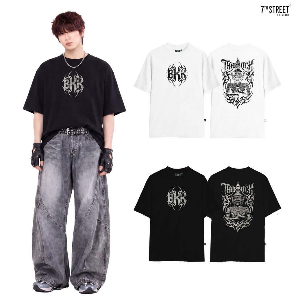 7ᵗʰ Street Oversize90s รุ่น O-TOS ทรงคอฟิต ผ้านุ่ม เบา ใส่สบายที่สามารถสวมใส่ได้ทุกวัน