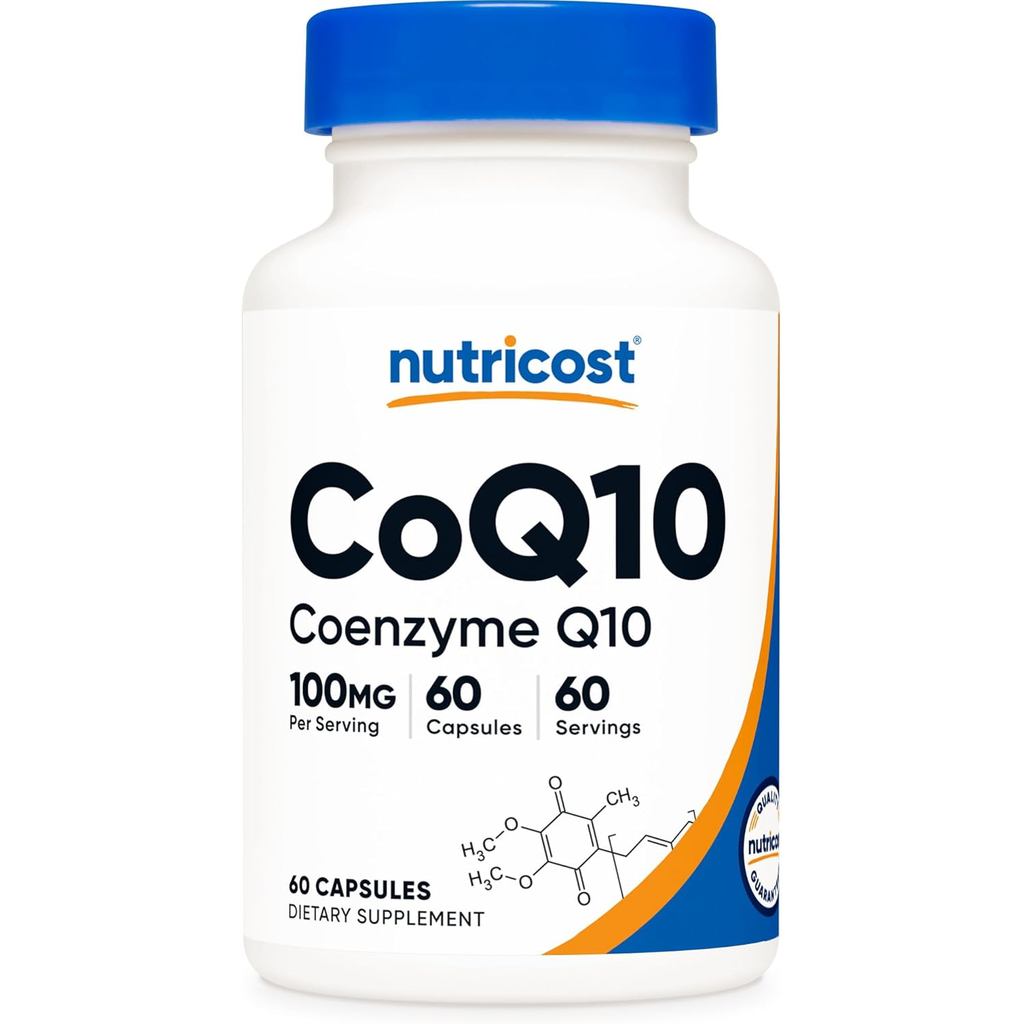 Nutricost CoQ10 100mg, 60 แคปซูลมังสวิรัติ, 60 เสิร์ฟ - Coenzyme Q10
