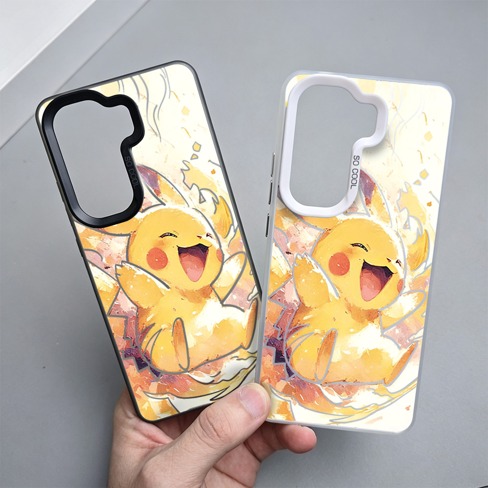 IMD Saffron Gold Samsung Pokemon Case สําหรับ Samsung A16,A56,S25 Ultra,A07,17 Pro Max