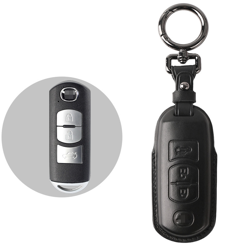 Premium-คุณภาพสูงหนังกุญแจรถสําหรับ Mazda CX-3/CX-4/CX-5/CX-7/CX-10 Auto Key Shell