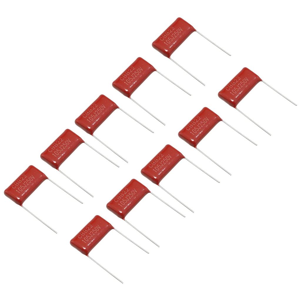 CBB22 ตัวเก็บประจุฟิล์มโลหะ FMHXG 10PCS 105J 250V 1uF 20P CBB22 ตัวเก็บประจุฟิล์มโลหะ 105J250V-20P